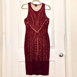 Mossimo Burnout/Laser Cut Midi Dress